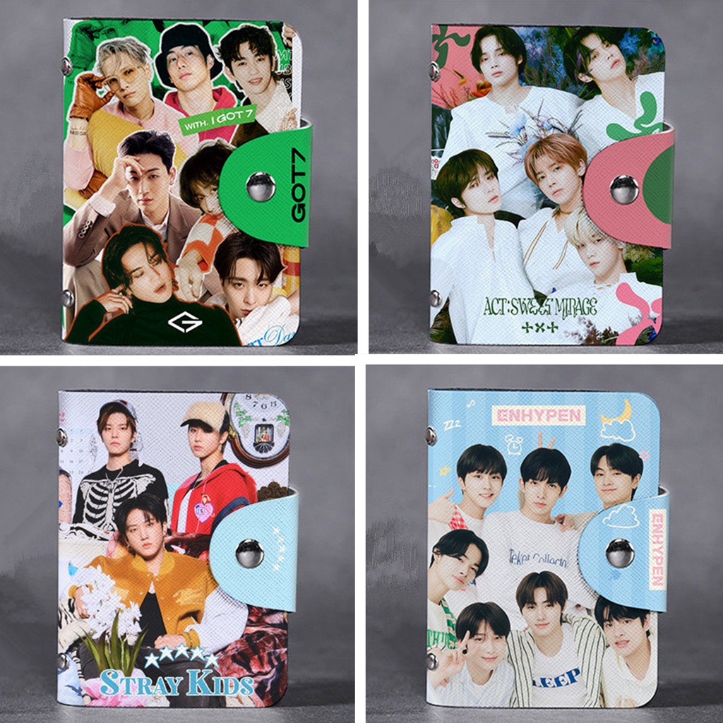1 Túi Đựng Thẻ In Hình Nhóm Nhạc Blackpink twice bt-s got7 en stray kids tx-t Nhật Bản jy