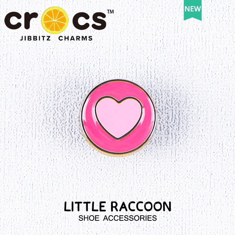 Khóa Kim Loại Hình Trái Tim Dễ Thương Trang Trí Giày Jibbitz crocs