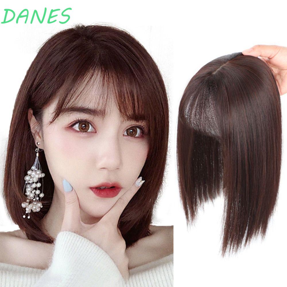 Tóc Mái Giả 3D Màu Nâu Có Kẹp Cách Nhiệt Dành Cho Nữ