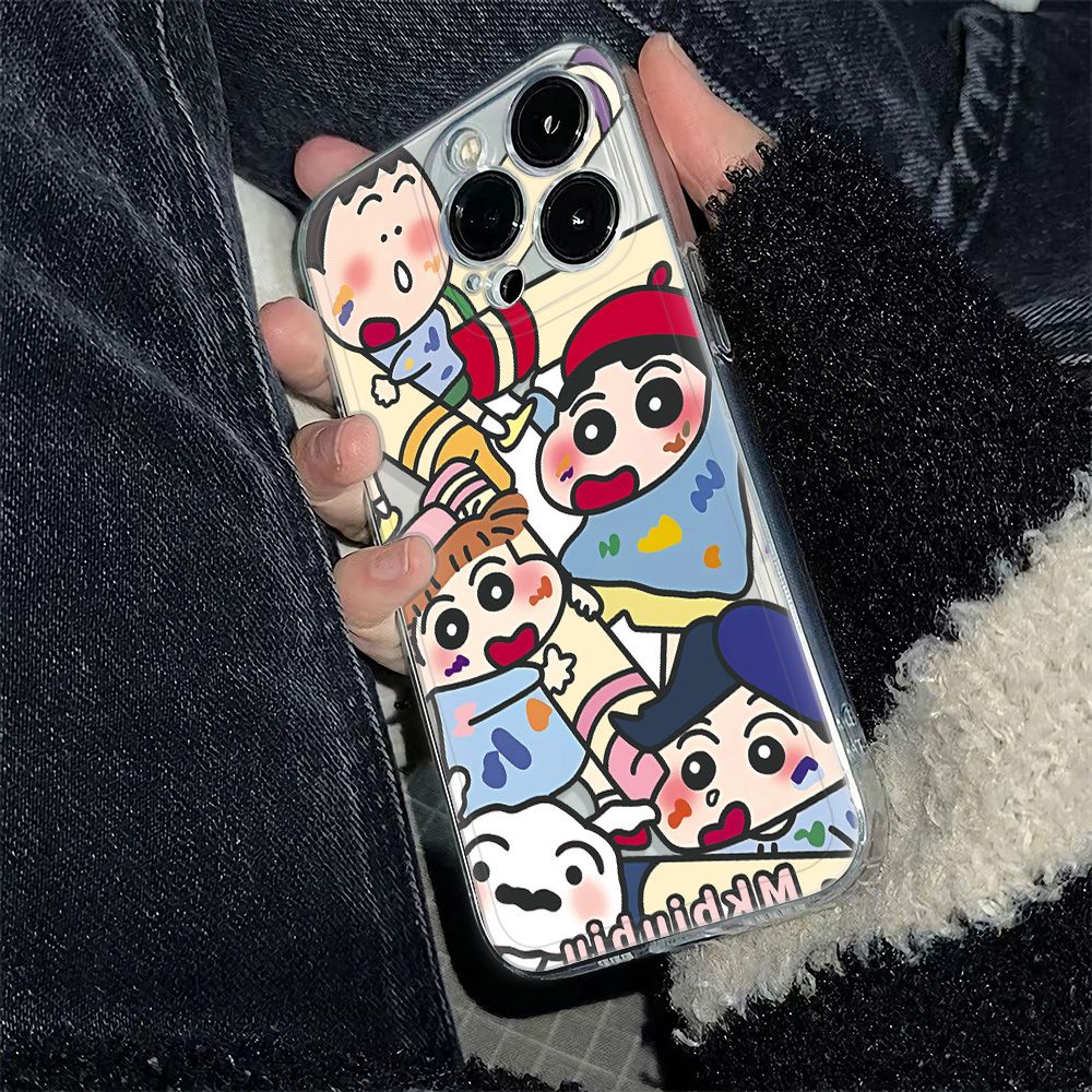 ✅Ốp Điện Thoại Mềm Chống Sốc In Hình Shin-Chan OHCV 11 + 1378 6In Đơn Giản Cho iPhone 14Pro 12