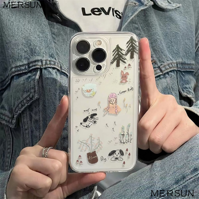 ✅Ốp Điện Thoại Hình Cô Gái Phong Cách Thời Trang Cho iPhone127814Ốp Điện Thoại Mềm Đơn Giản Chống Sốc max11 Forest Plus136In Apple 2B6I