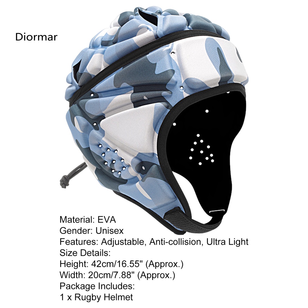 Dio Mũ Bảo Hiểm Đội Đầu Có Đệm EVA Chống Va Chạm Có Thể Điều Chỉnh Cho Thủ Môn Bóng Đá / Bóng