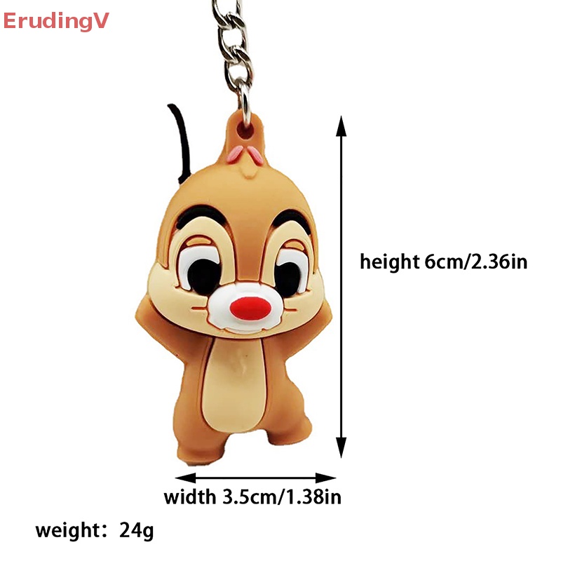 [ErudingV] Móc Khóa / Túi Xách Bằng PVC Hình Chú Sóc Hoạt Hình Dễ Thương