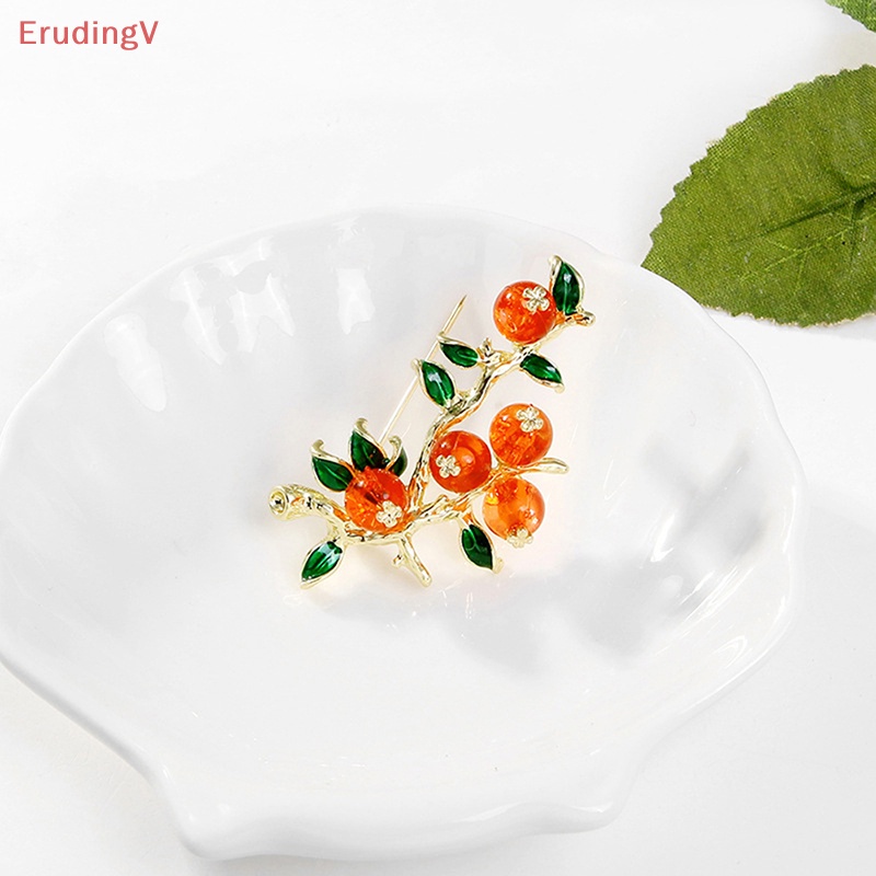 [ErudingV] Ghim Cài Áo Cổ Điển Persimmon Ruyi Cho Nữ Dự Tiệc [Mới]