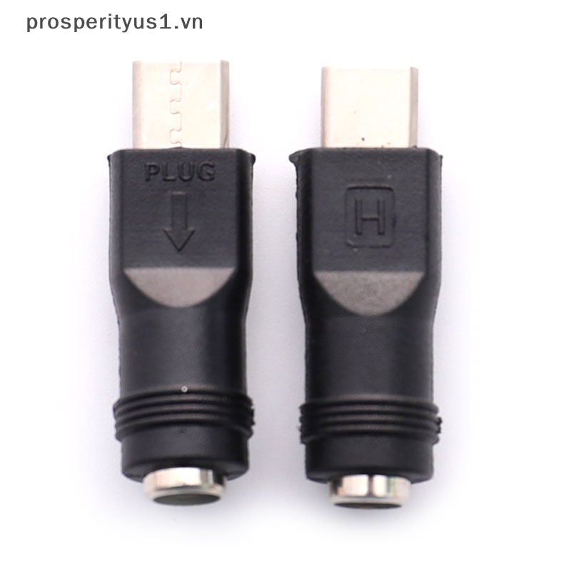 Giắc Chuyển Đổi Nguồn DC 5.5x2.1mm Female Sang USB Type C Male prosperityus1