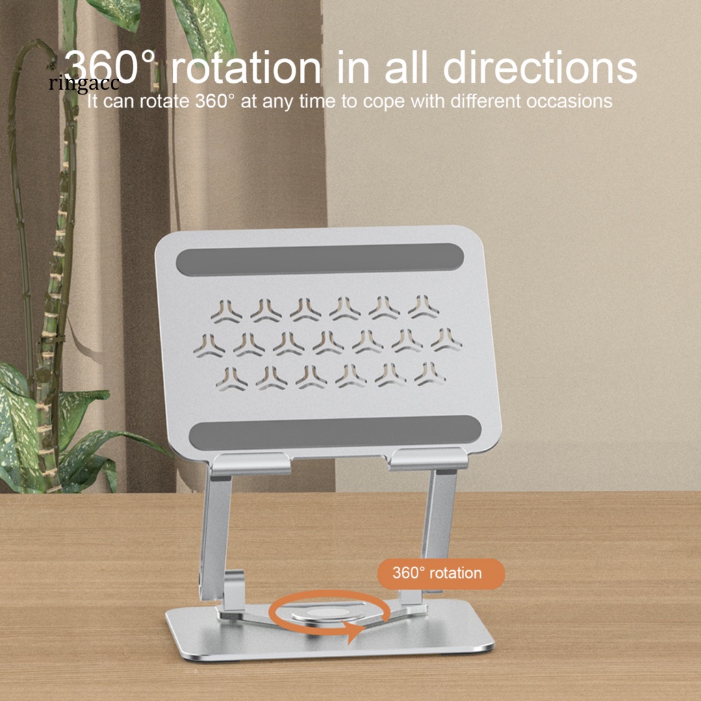 Giá Đỡ Máy Tính Bảng Bằng Hợp Kim Nhôm Có Thể Điều Chỉnh Xoay 360 Độ Tiện Dụng