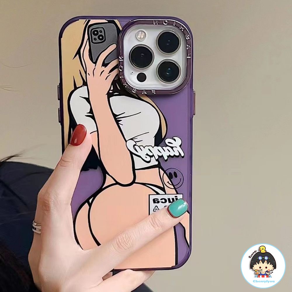 Ốp Điện Thoại TPU Dẻo Trong Suốt Họa Tiết Cô Gái Quyến Rũ Thời Trang Cho IPhone 11 12 13 14 Pro Max XS XR 7 8 Plus