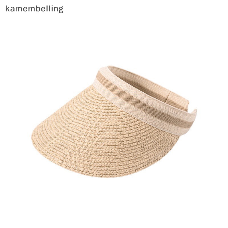 Mũ Cói Chống Nắng Hở Chóp Thoáng Khí Có Thể Cuộn Lại Thời Trang Đi Biển Cho Nữ EN Enen