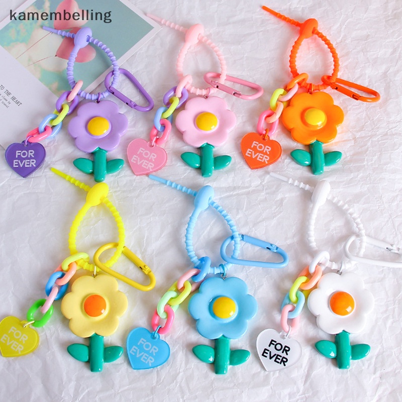 Kamembelling Móc Chìa Khóa Hình Hoa Hướng Dương Màu Sắc Ngọt Ngào Xinh Xắn Cho Nữ