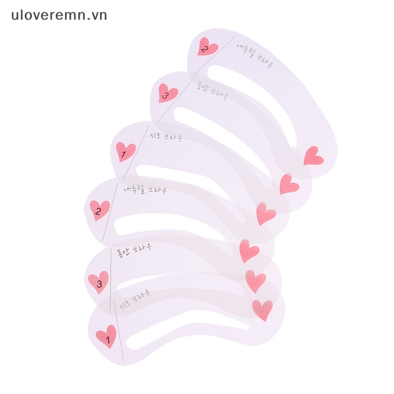 Uloveremn Set 10 Túi 3 Phong Cách Khuôn Vẽ Lông Mày Có Thể Tái Sử Dụng