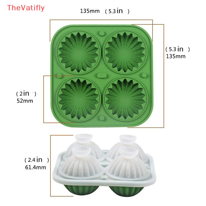 Khuôn Làm Đá Hình Cây Xương Rồng 3D Kích Thước 2 Inch Kèm 4 Khuôn Cỡ Lớn Dễ Thương