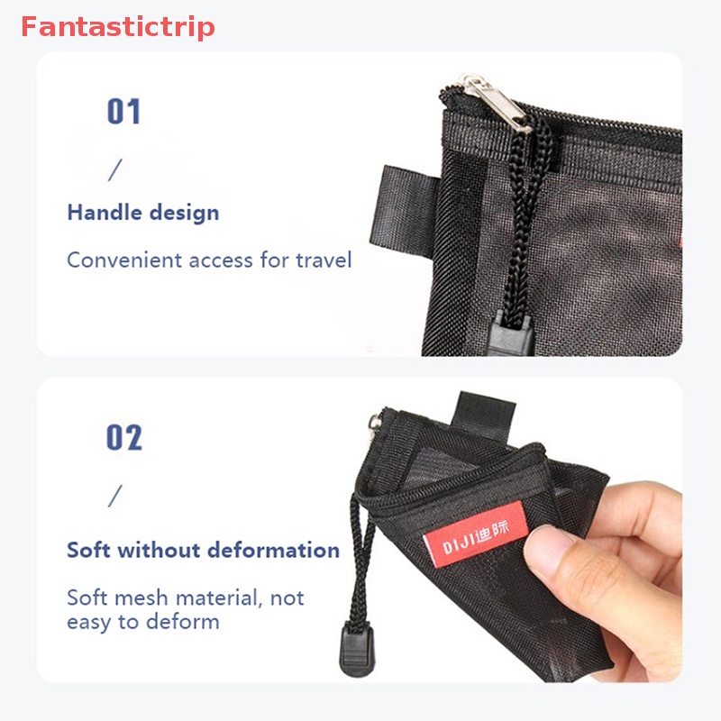 [Fantastictrip] Túi Lưới Mini Đựng Tiền Xu / Thẻ Tín Dụng / Tai Nghe