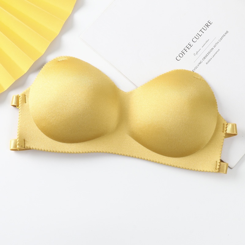 Áo Ngực Một Mảnh Không Gọng Dây Chéo Lưng Màu Trơn Dành Cho Nữ