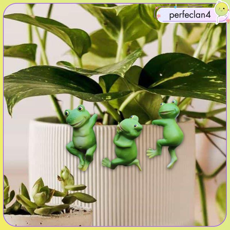 Set 3 Bức Tượng Ếch Ôm Chậu Hoa Treo Trang Trí Dễ Thương Perfeclan4