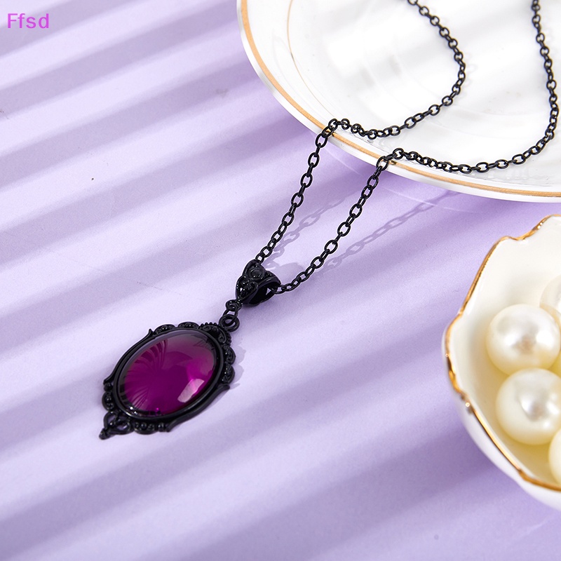 {Ffsd} Vòng cổ Mặt Pha Lê Chạm Nổi Phong Cách Gothic Thời Trang Làm Quà Tặng Cho Nữ