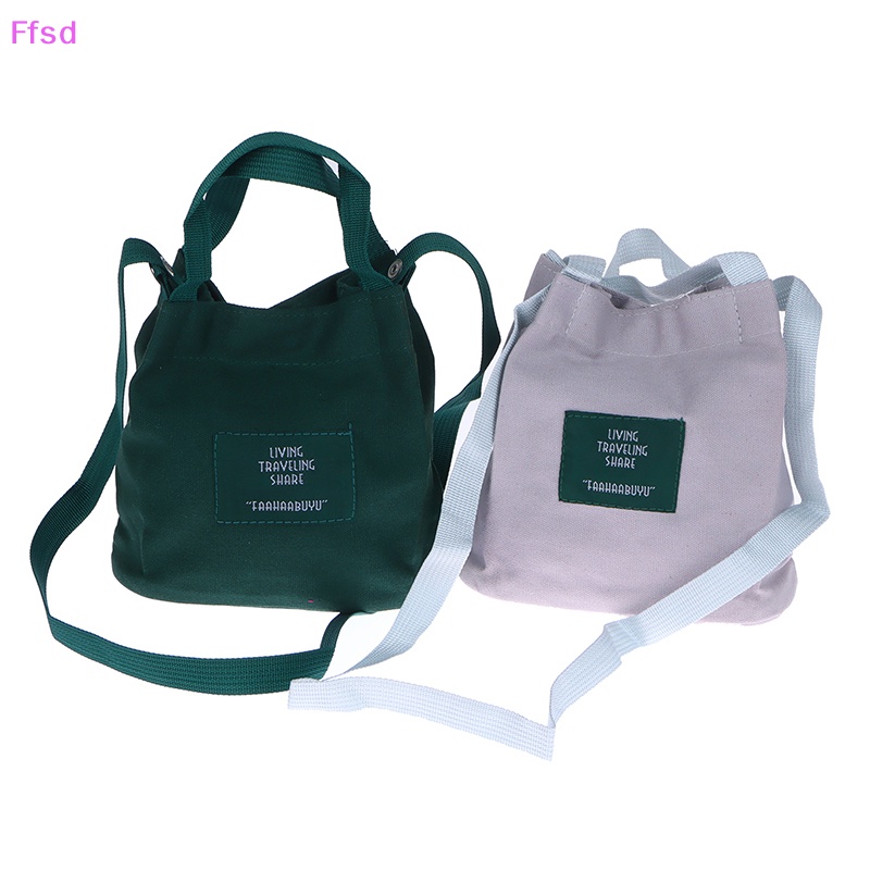 {Ffsd} Túi Đeo Vai Canvas Sức Chứa Lớn In Chữ Thời Trang Cho Nữ * Bán Chạy