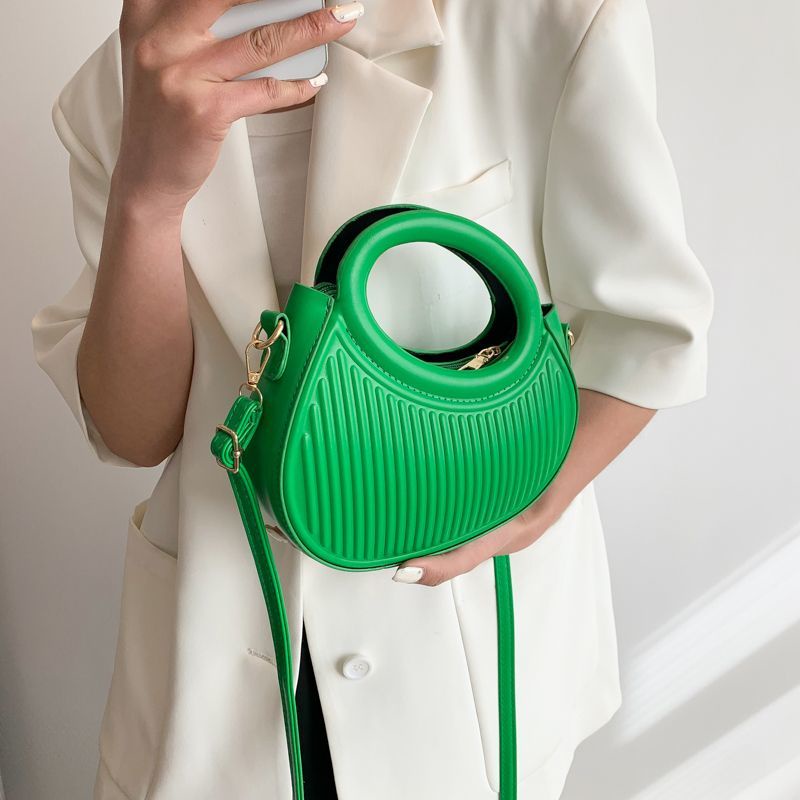 Túi Xách Đeo Vai Hình Tròn Cỡ Nhỏ Màu Sắc Ngọt Ngào Thời Trang Cho Nữ