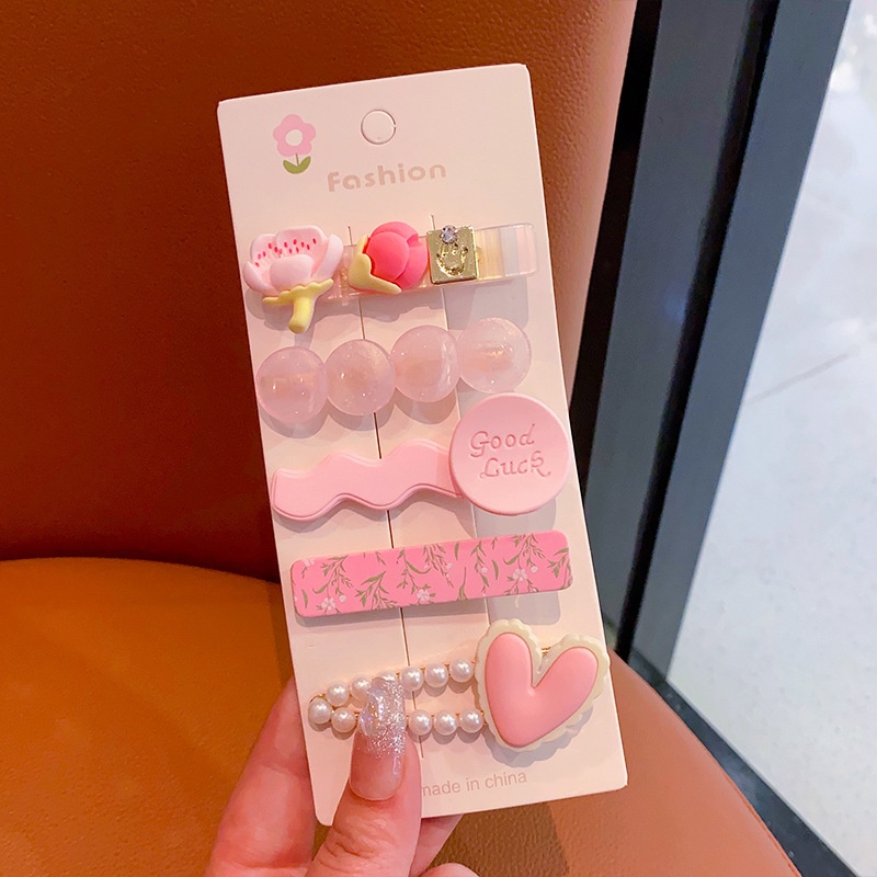 Kẹp Tóc Hình Trái Tim Nhiều Màu Sắc Dễ Thương Cho Nữ Mã 2023