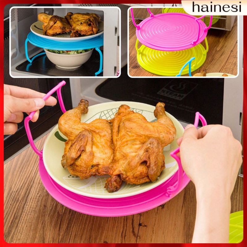 Vegetable Tray Serving Round Kitchen Dish Steamer Splatter Cover Steaming Bowls Rack Heating 3 Pcs