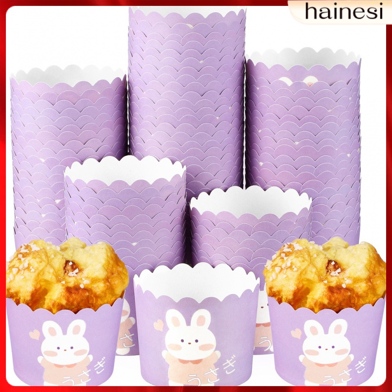 Set 100 Cốc Giấy Làm Bánh Cupcake / Cupcake Hình Thỏ / Trái Tim