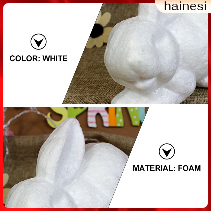 Mô Hình Thỏ Polystyrene Bunny Bằng Polystyrene Màu Trắng Trang Trí Bánh Kem DIY Cho Bé