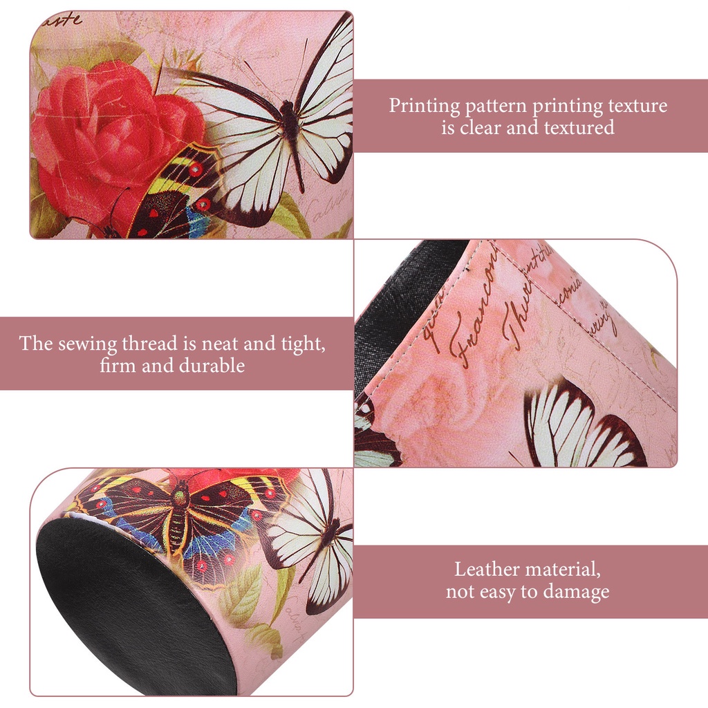 Thùng Đựng Rác Bằng Nhựa Cỡ Lớn Có Nắp Da 25X19.5CM Tiện Dụng Cho Gia Đình / Văn Phòng