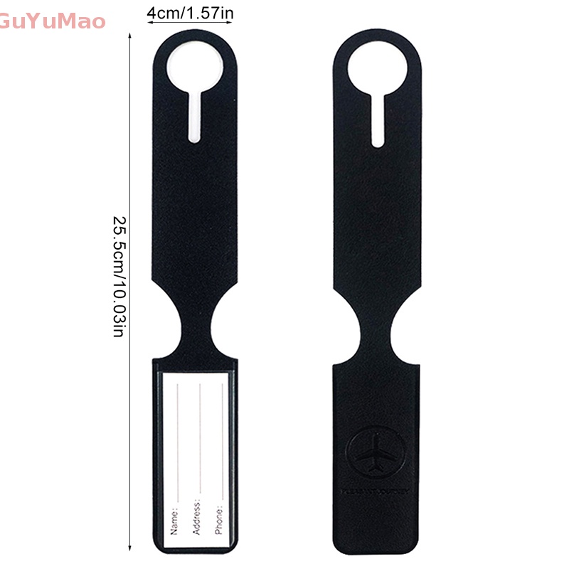 [cxGUYU] Nhãn Dán Hành Lý Bằng Da PU Chất Lượng Cao Nhỏ Gọn PRTA