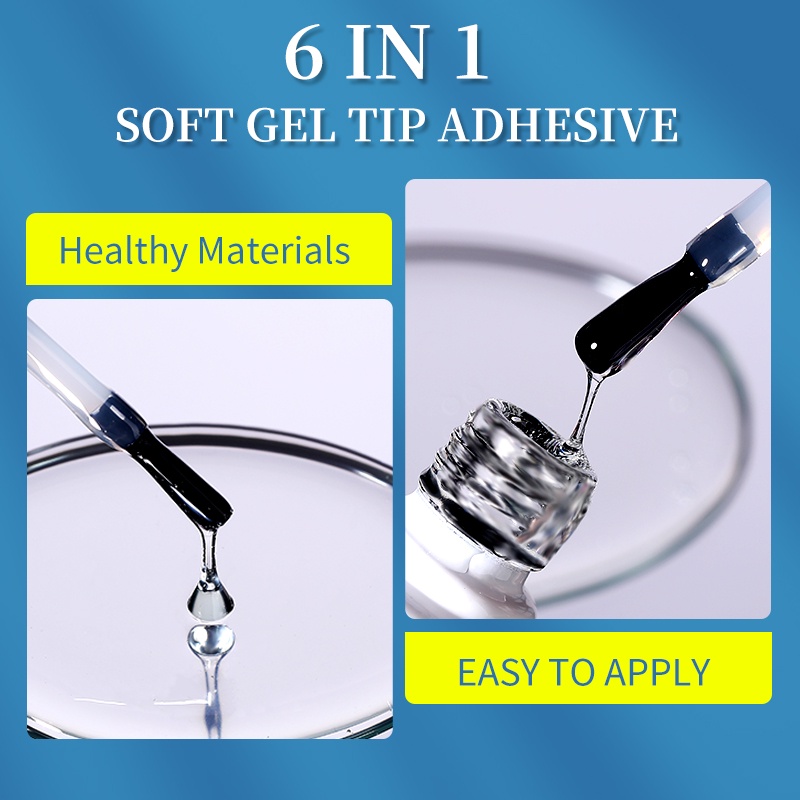 Lọ gel mềm UR SUGAR 6 trong 1 đa năng 15ml dùng nối dài móng tay chuyên dụng