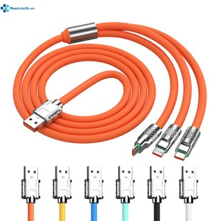 Dây cáp sạc nhanh 120w 3 trong 1 cho iphone huawei micro usb type c
