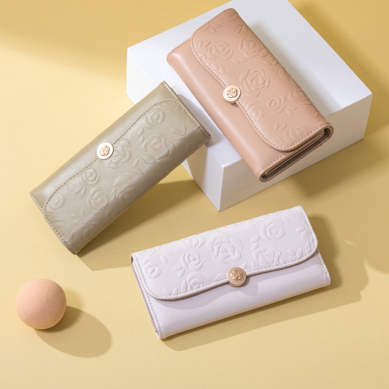 Ví Nữ Dài Thời Trang Họa Tiết Hoa