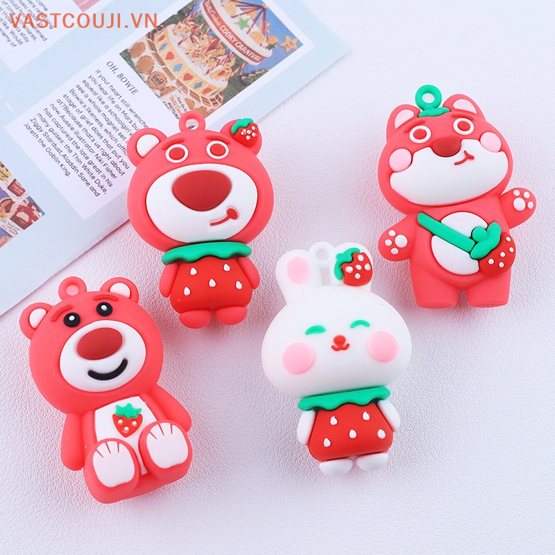 Móc Khóa Hình Gấu 3D Bằng Nhựa Resin DIY Trang Trí Điện Thoại