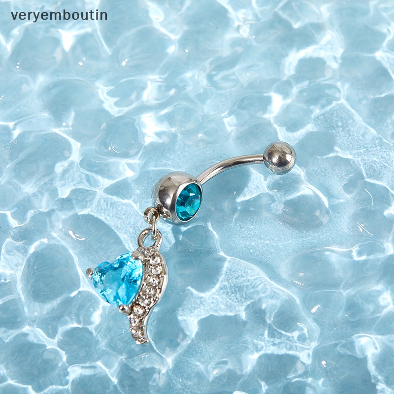 Khuyên Rốn Dạng Thanh Tạ Đính Đá Zircon Quyến Rũ Chất Lượng Cao Cho Nữ