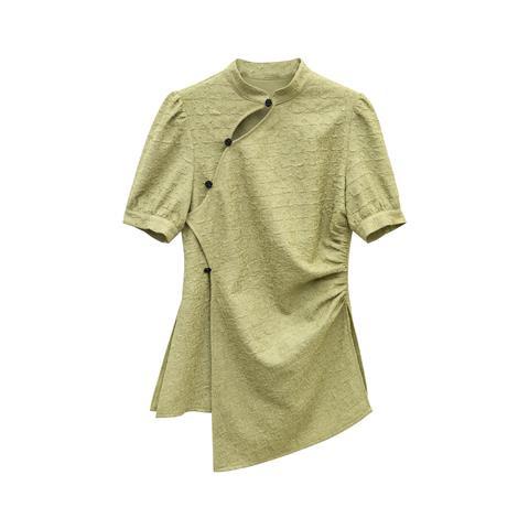 Áo Thun Tay Ngắn Kiểu Sườn Xám Thời Trang Mùa Hè Cho Nữ