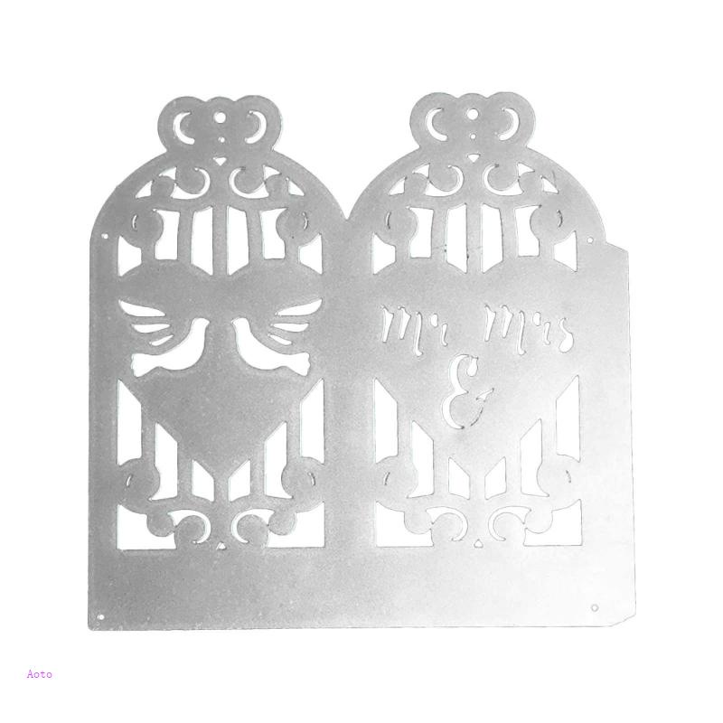 Khuôn Cắt Giấy Kim Loại Hình Lồng Đèn Cặp Đôi Xinh Xắn