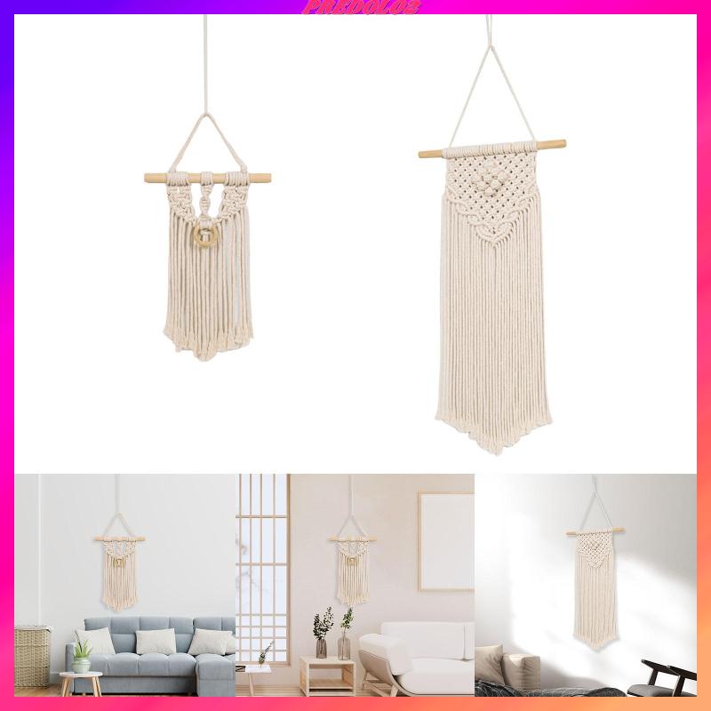 [Predolo2] Macrame Đan Treo Tường Trang Trí Mặt Dây Phong Cách Bohemian Cho Đám Cưới Dorm Cửa Sổ