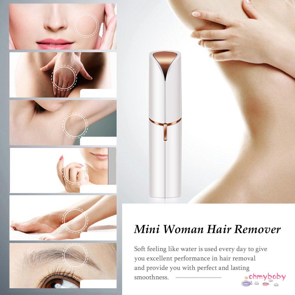 [InStock] Phụ Nữ Điện Mini Không Gây Đau Tóc Cho Mặt Cơ Thể Máy Rụng Lông Son Môi Hình Cổ Chân Dụng Cụ Cạo Râu [Z/6]
