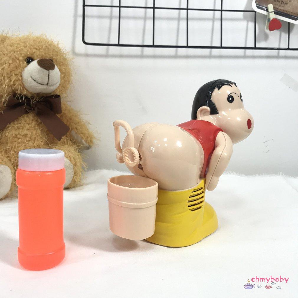 [InStock] Đồ chơi máy tạo bong bóng bằng điện cho trẻ em Cậu bé trông ngộ nghĩnh Máy thổi xì hơi có nhạc và đèn Quà tặng [Z/11]