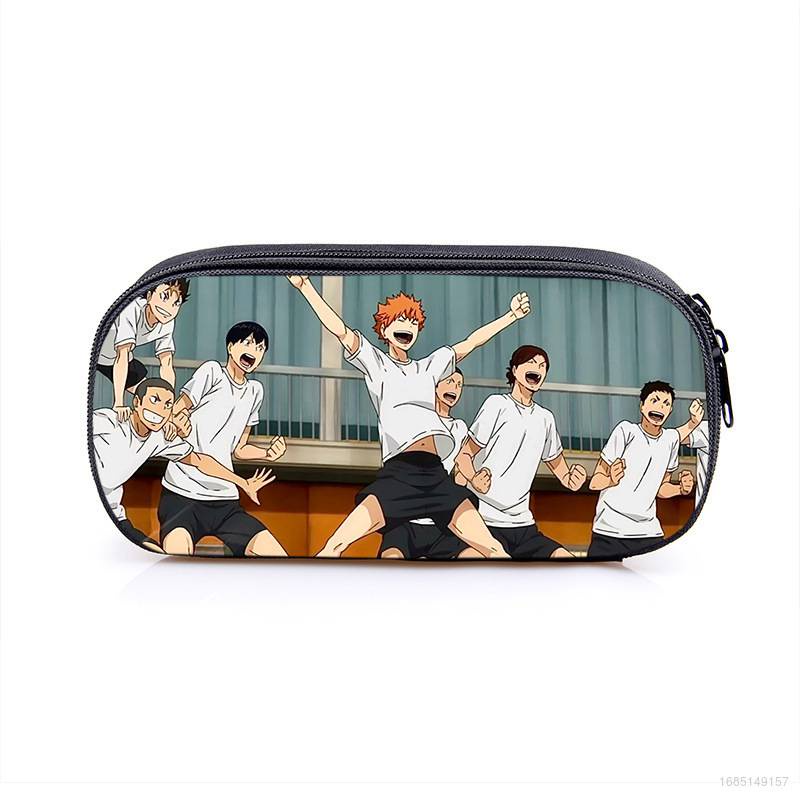 Hộp Bút YB3 Haikyuu Cỡ Lớn Một Lớp Có Khóa Kéo Họa Tiết Hoạt Hình Cho Học Sinh BY3