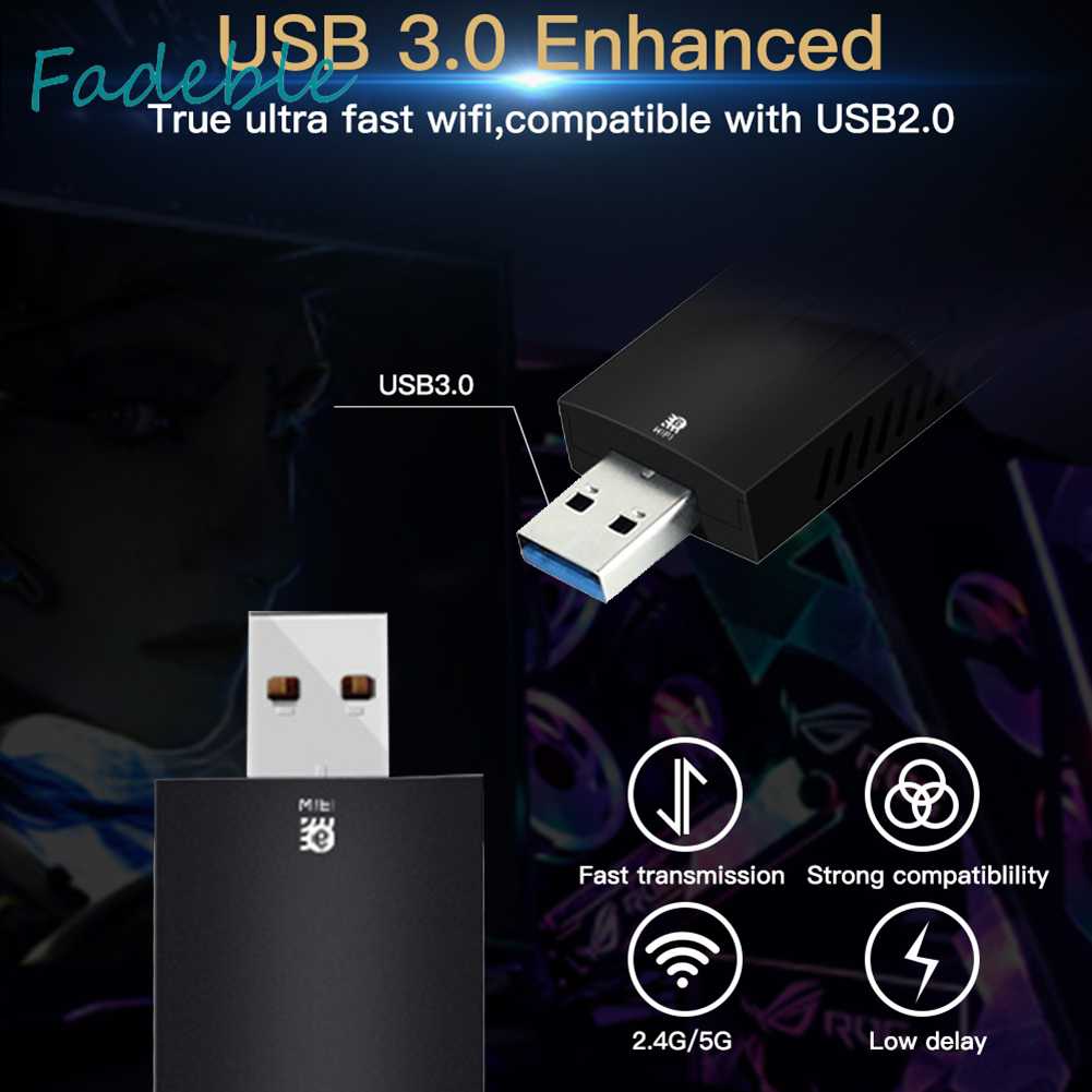 Thẻ Mạng WiFi 6 Cổng Usb 3.0 FU-AX1800 1800Mbps 2.4G / 5G Cho Máy Tính
