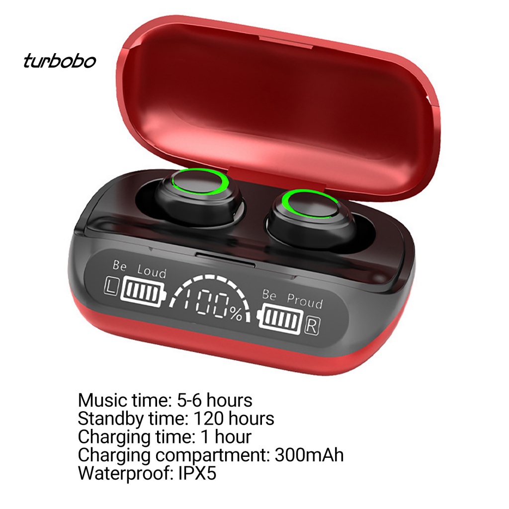 Tai Nghe Nhét Tai Không Dây XG02 Kết Nối Bluetooth 5.1 Âm Thanh HiFi Có Màn Hình LED Kèm Hộp Sạc