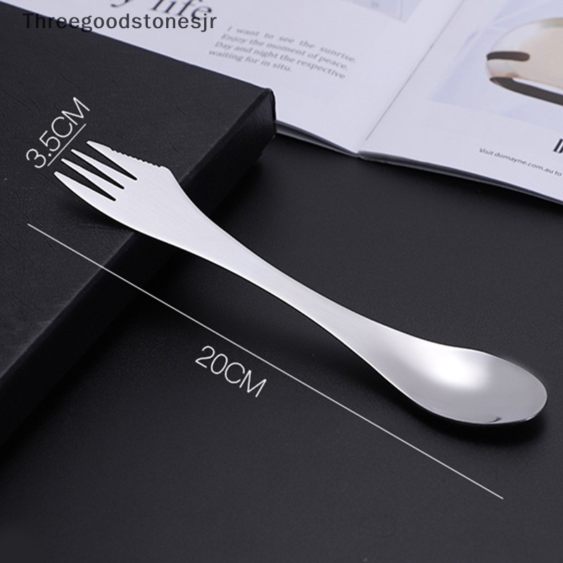 Muỗng Inox Siêu Nhẹ 3 Trong 1 Tiện Dụng Mang Theo Du Lịch Cắm Trại