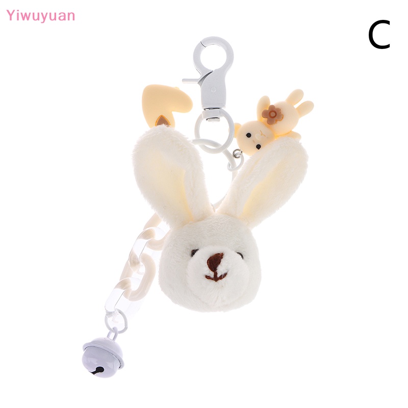 < Yiwuyuan > Móc Chìa Khóa Hình Thỏ / Gấu Nhồi Bông Hoạt Hình Dễ Thương Trang Trí Ba Lô / Ô Tô