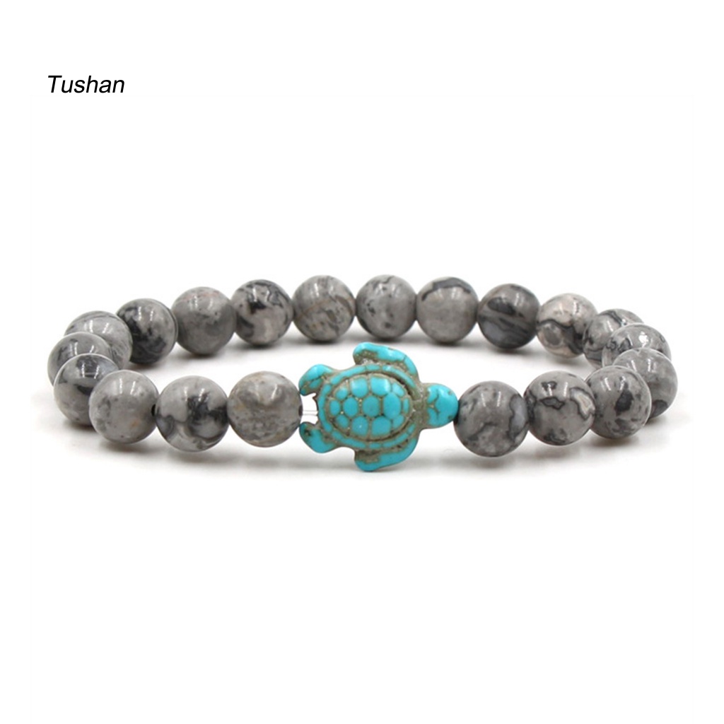 Vòng Tay Chuỗi Hạt Đá Tự Nhiên 8mm Phong Cách Boho Có Thể Điều Chỉnh Dành Cho Nam Nữ