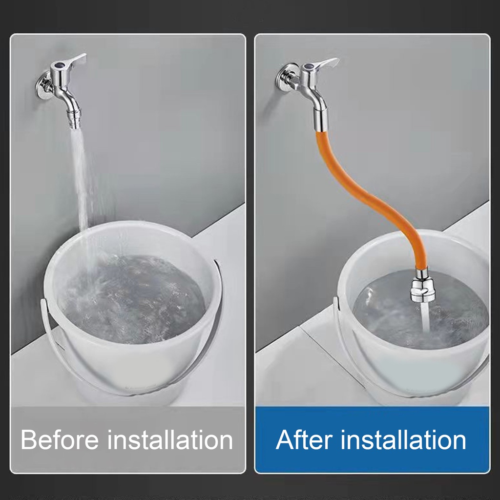 1 Bộ Ống Nối Dài Vòi Nước 25 / 35 / 55cm Bằng ABS Xoay 360 Độ Tiện Dụng Cho Nhà Tắm