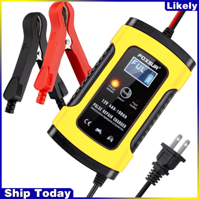 Củ Sạc Thông Minh 12v 6a Có Màn Hình Lcd Cho Xe Hơi Xe Máy