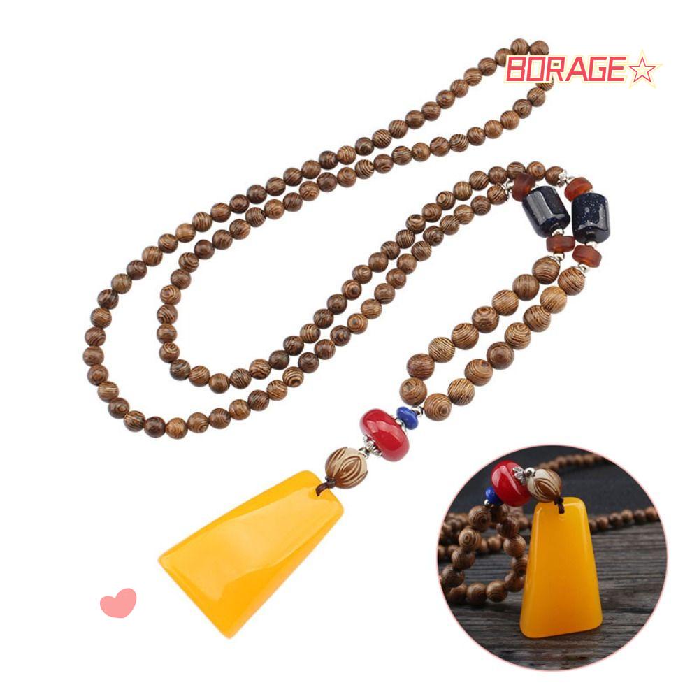 Vòng cổ Mặt Đá Phật Giáo Phong Cách Boho