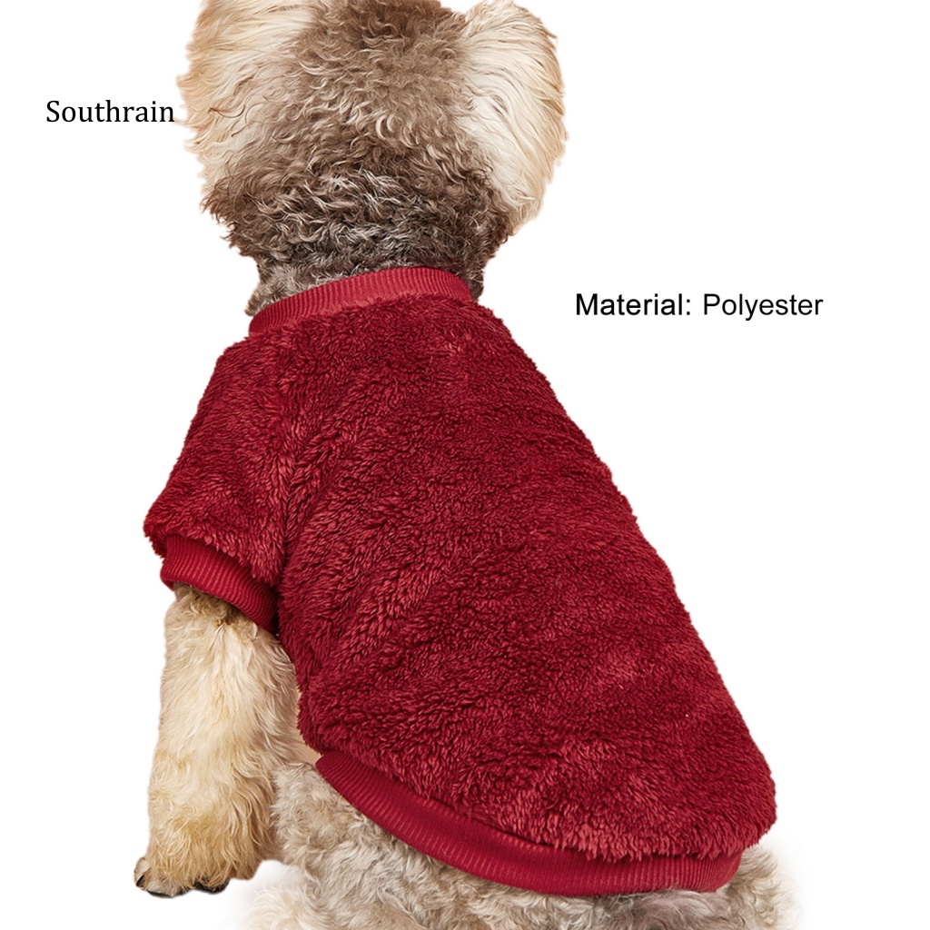 Áo Sweater 2 Lớp Bằng Polyester Giữ Ấm Mùa Thu Đông Chống Mài Mòn Cho Thú Cưng