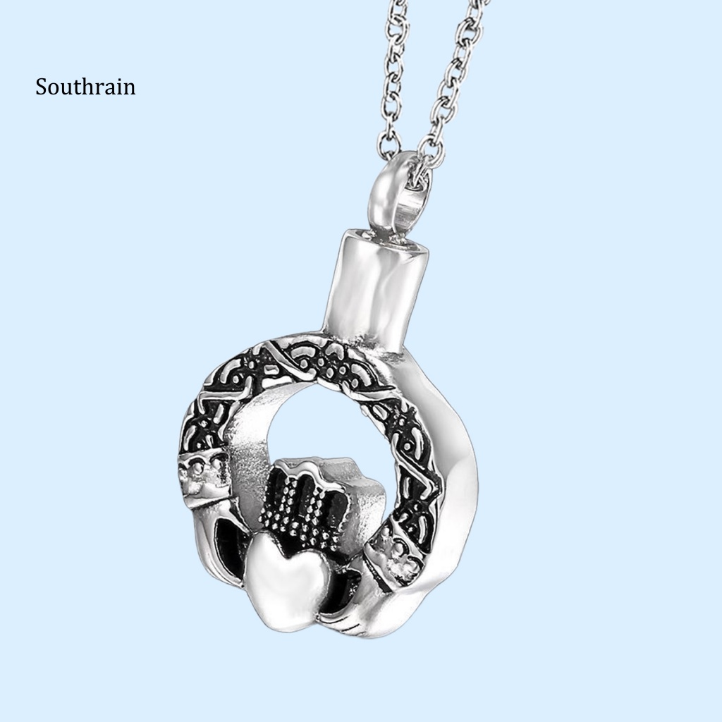 Vòng cổ Bằng Thép Titan Bóng Cao Chống Gỉ Hình Vương Miện Trái Tim Cho Unisex