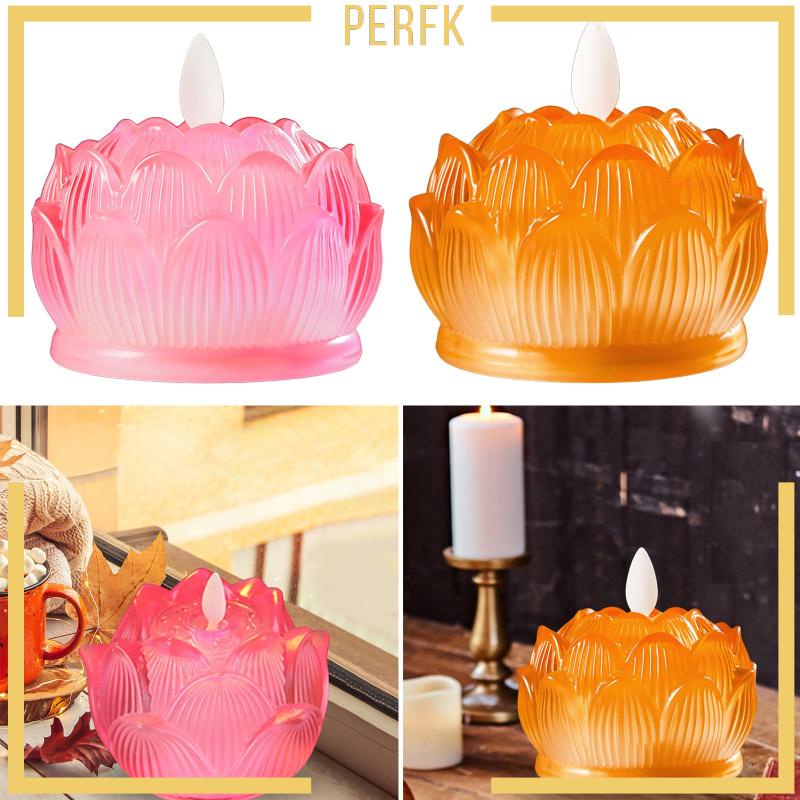 [Perfk] Đèn LED Hình Hoa Sen Phong Cách Phật Giáo