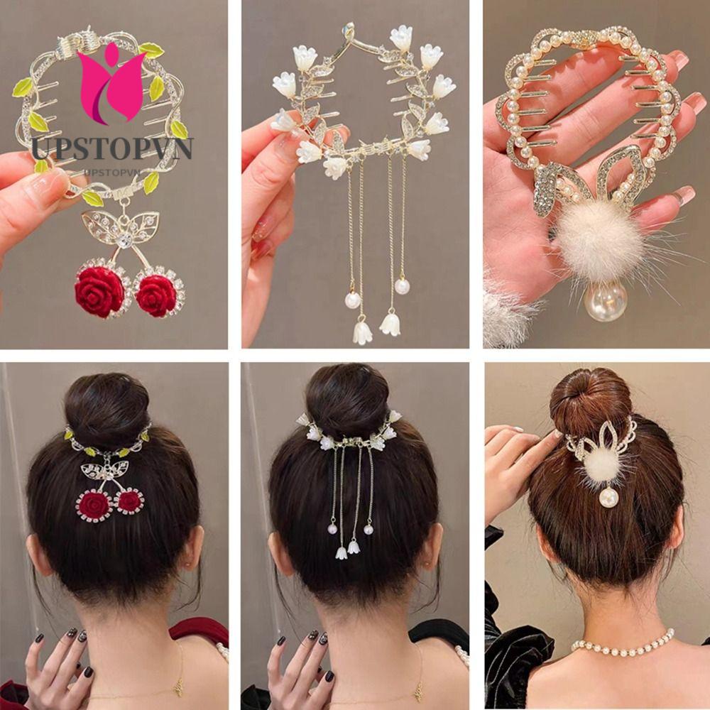 Kẹp Tóc Đuôi Ngựa Phong Cách Retro Cho Nữ